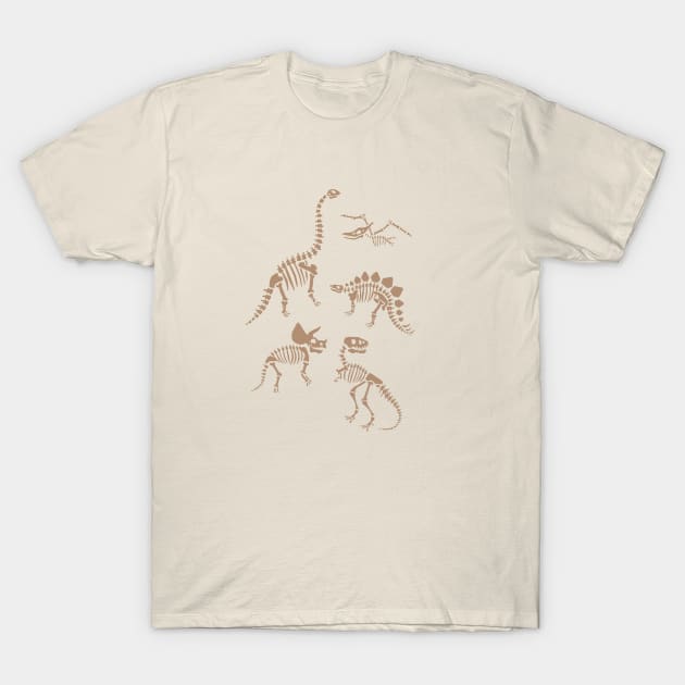 Dinosaur Fossils T-Shirt by latheandquill